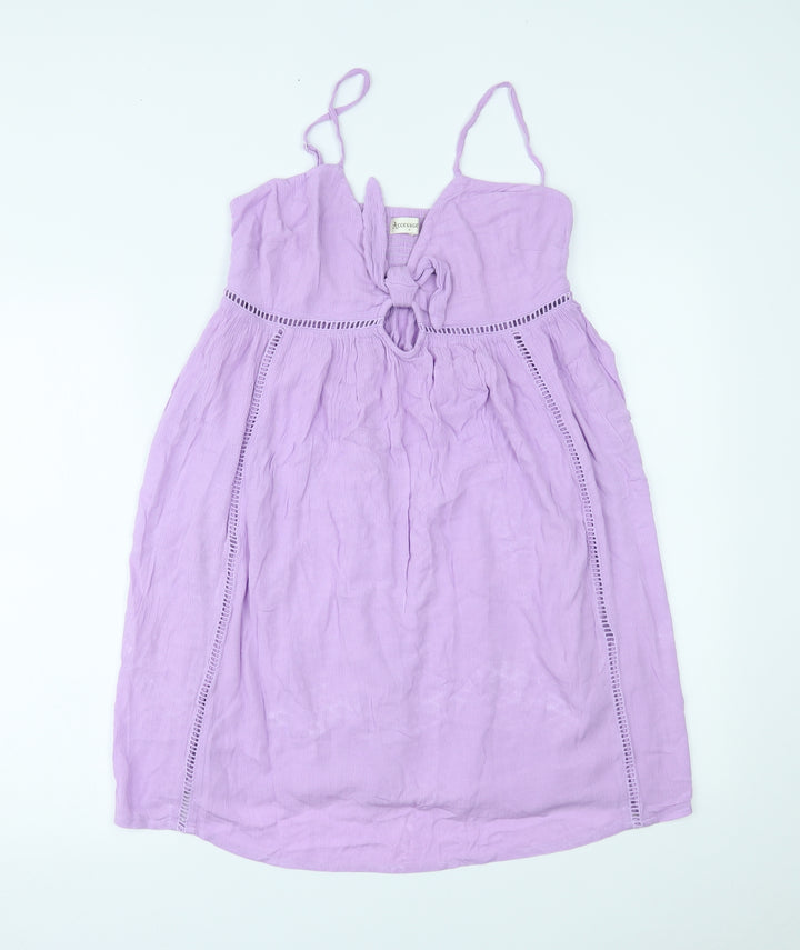 Accessorize Womens Purple Fit & Flare Size S