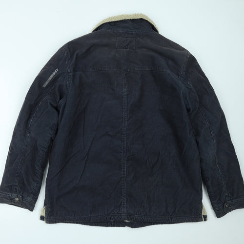 Animal Womens Blue   Overcoat Coat Size M