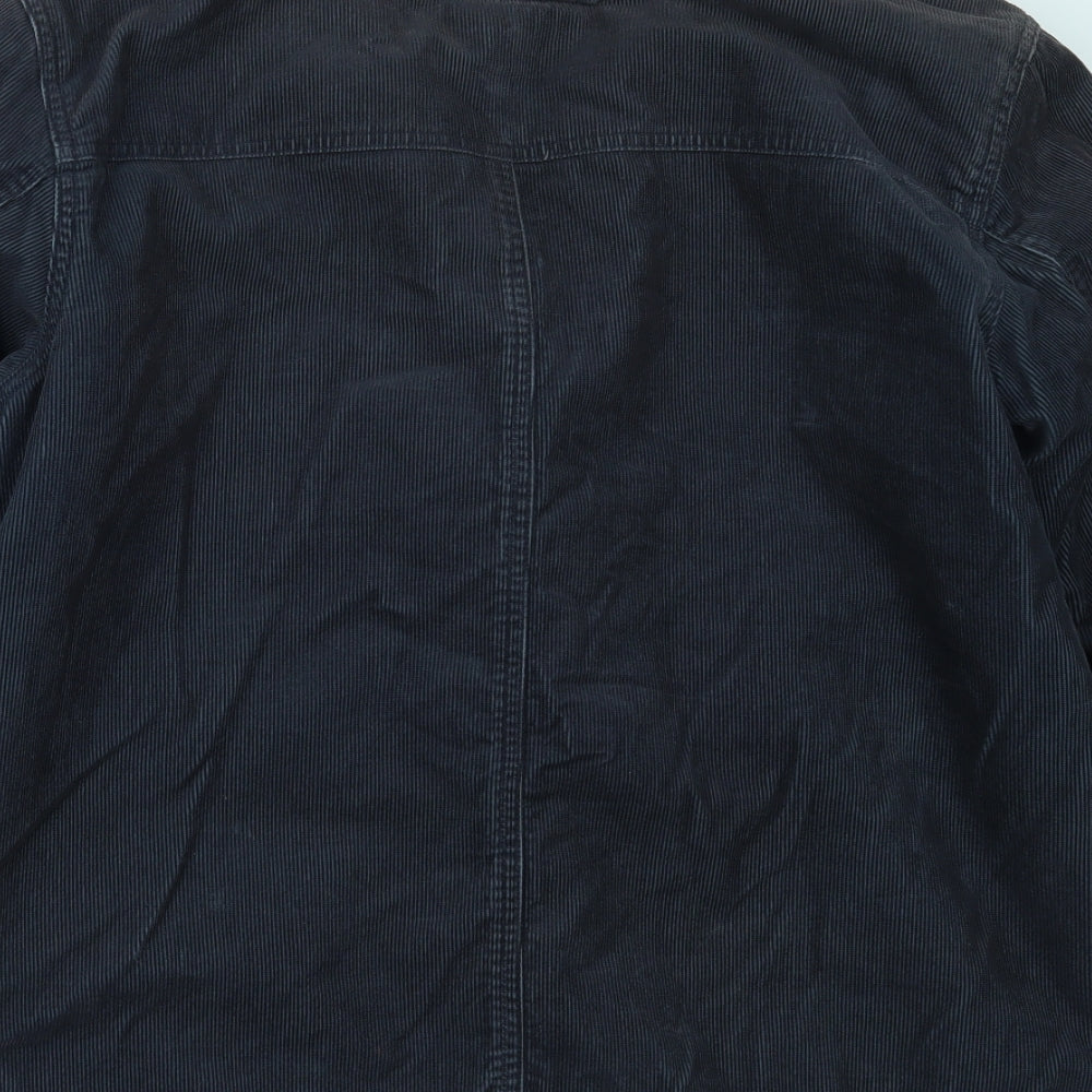 Animal Womens Blue   Overcoat Coat Size M