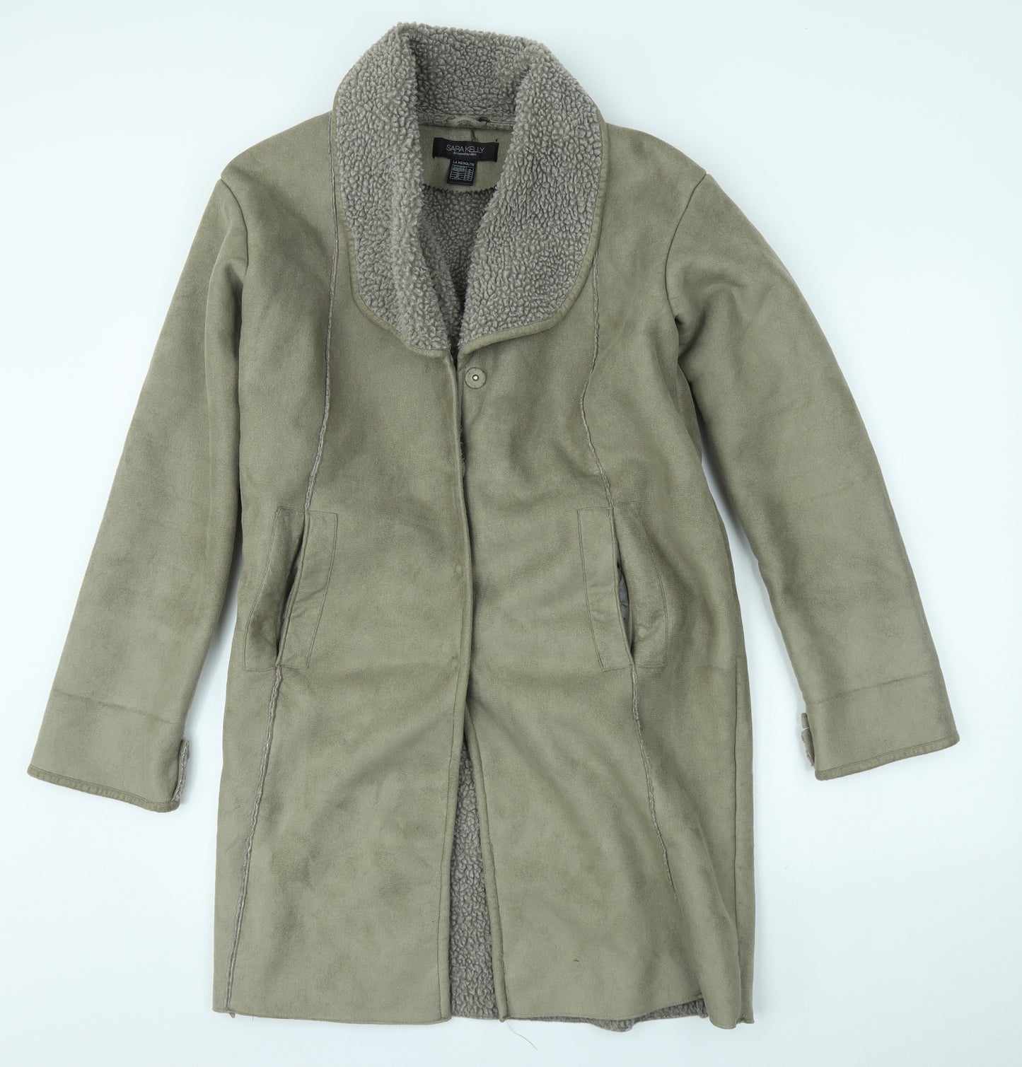 Sara Kelly Womens Beige   Overcoat Coat Size 10