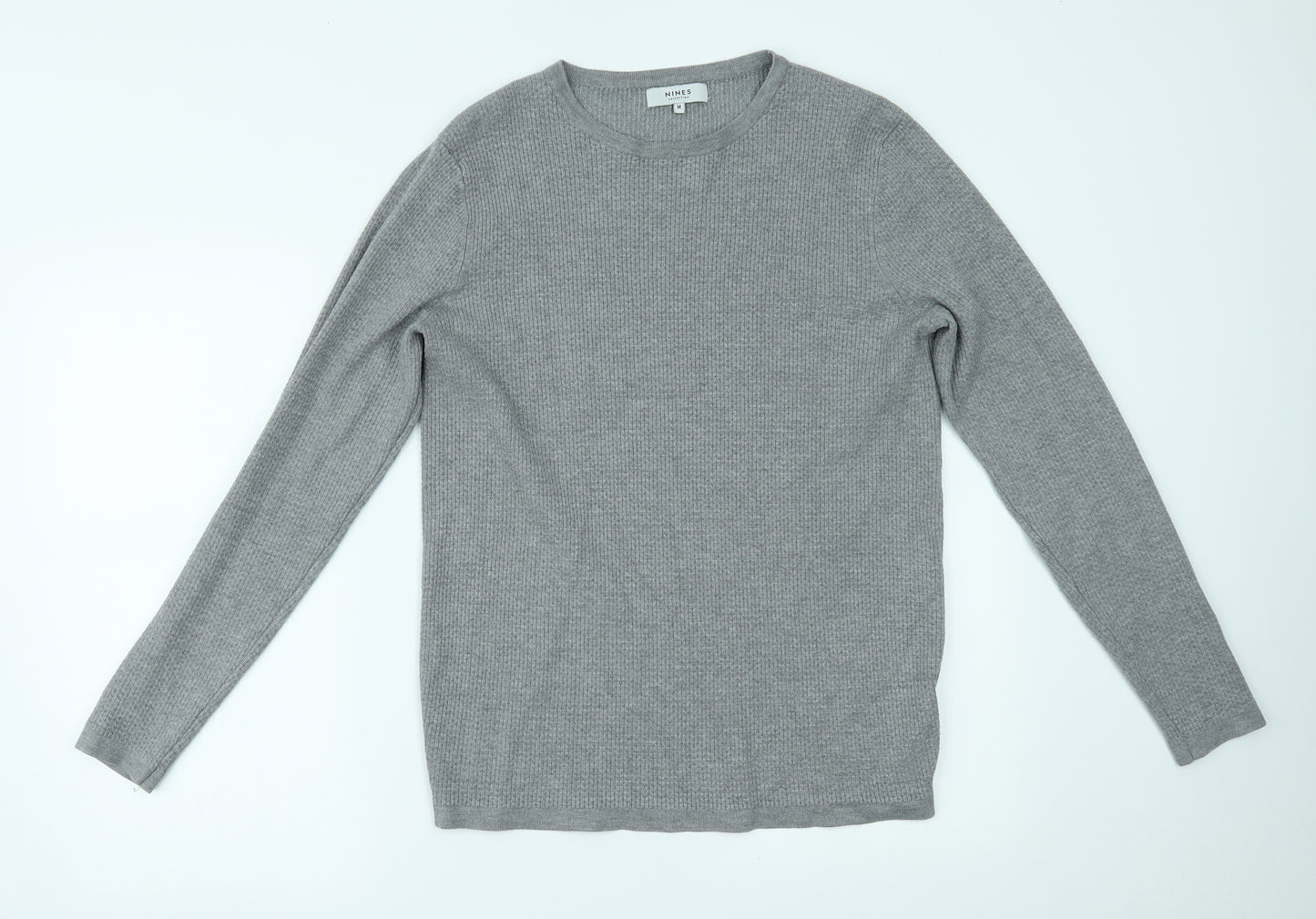 Nines Mens Grey   Pullover Jumper Size M