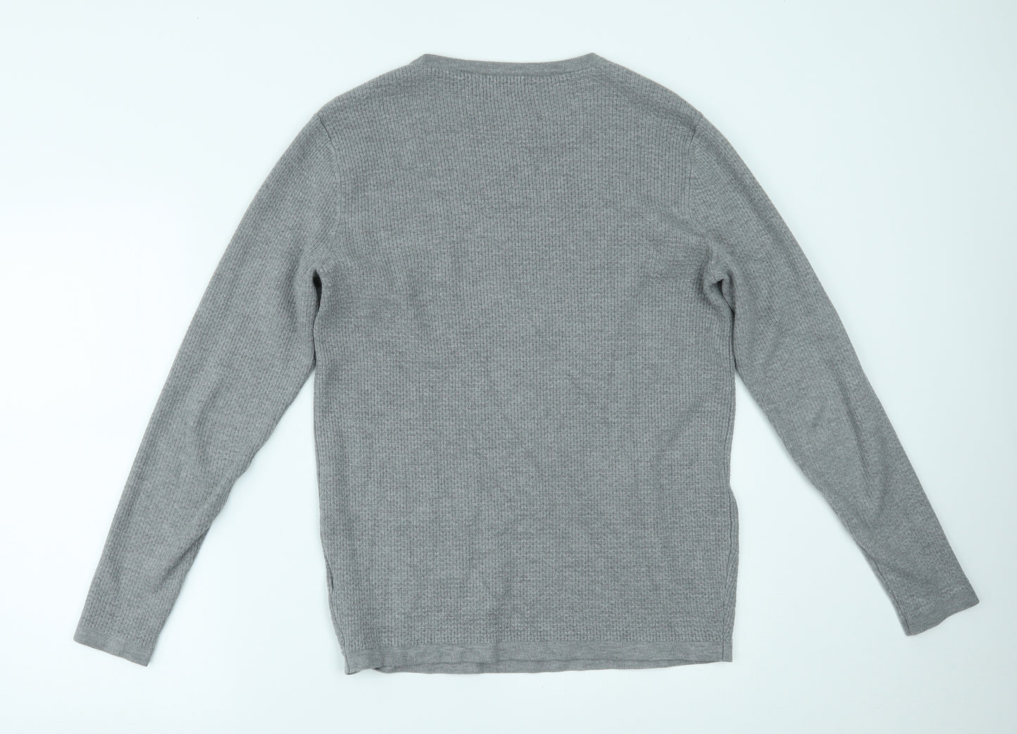 Nines Mens Grey   Pullover Jumper Size M