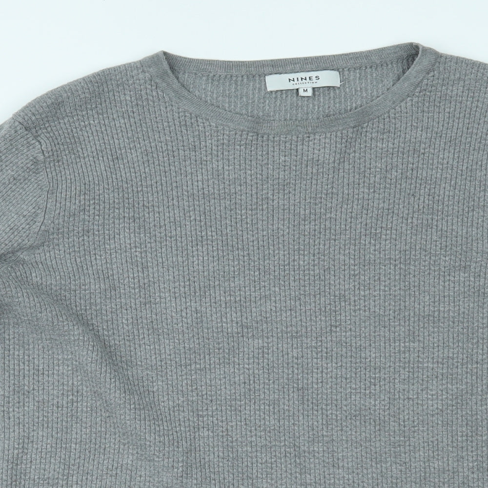 Nines Mens Grey   Pullover Jumper Size M