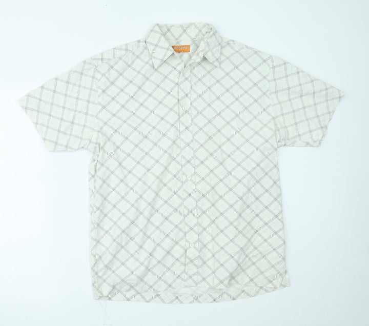 Reefer Mens White Button-Up Size L