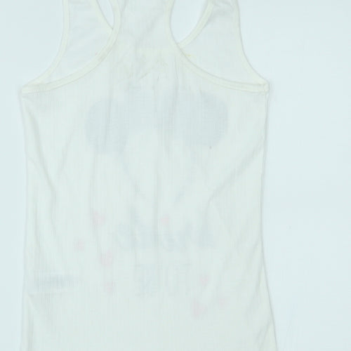 Primark Womens White   Top Pyjama Top Size S