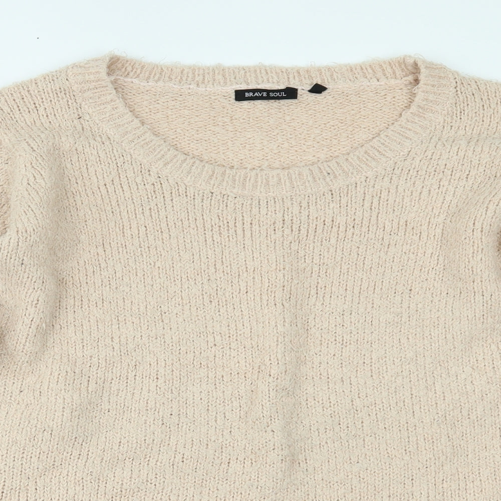 Brave Soul Womens Beige   Pullover Jumper Size 20