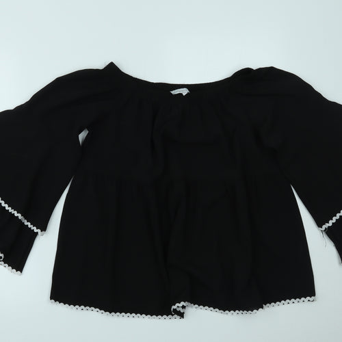 Bella and Blue Womens Black   Basic Blouse Size M