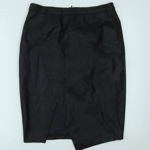 Oasis Womens Black   Straight & Pencil Skirt Size 10