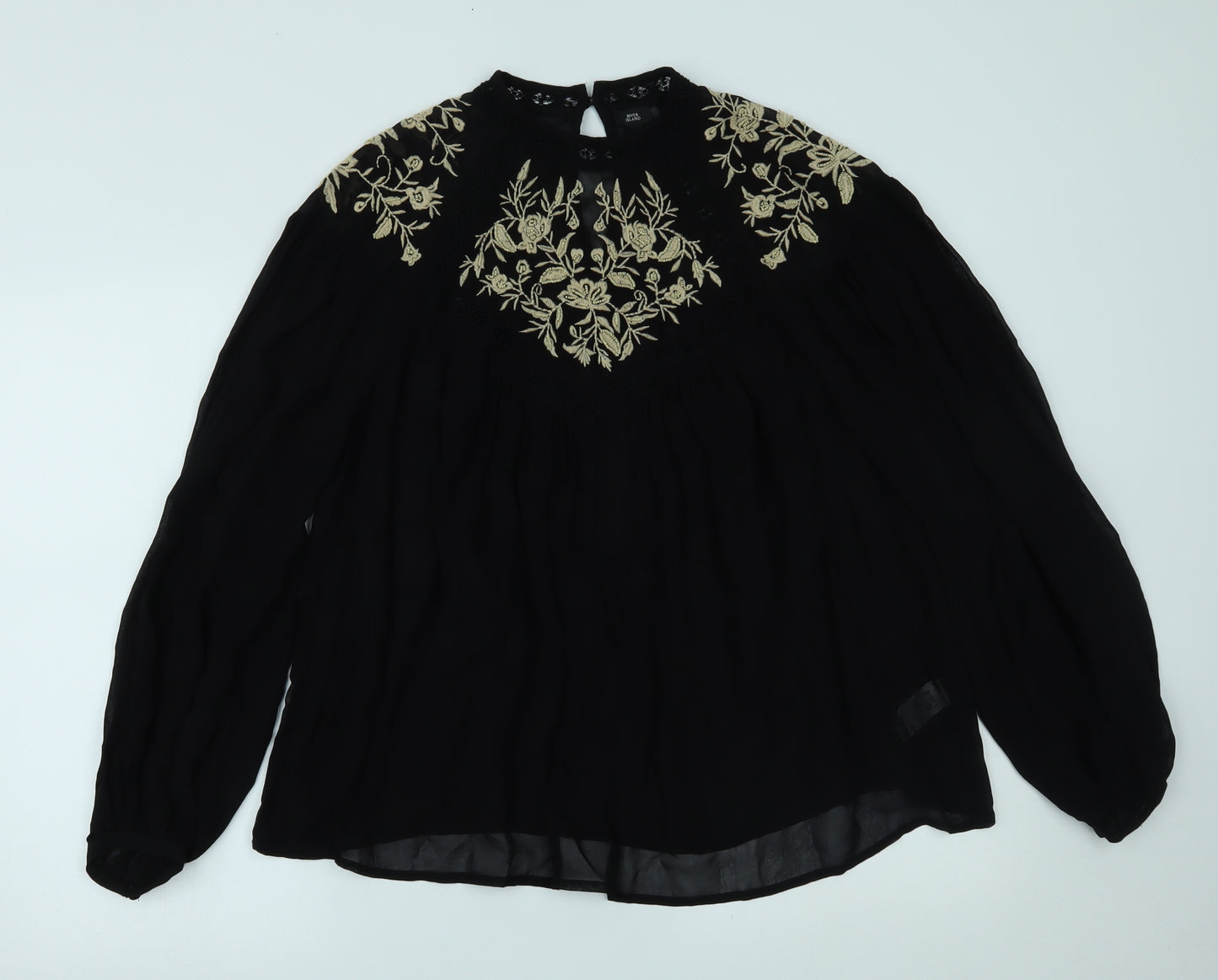 River Island Womens Black   Basic Blouse Size 12