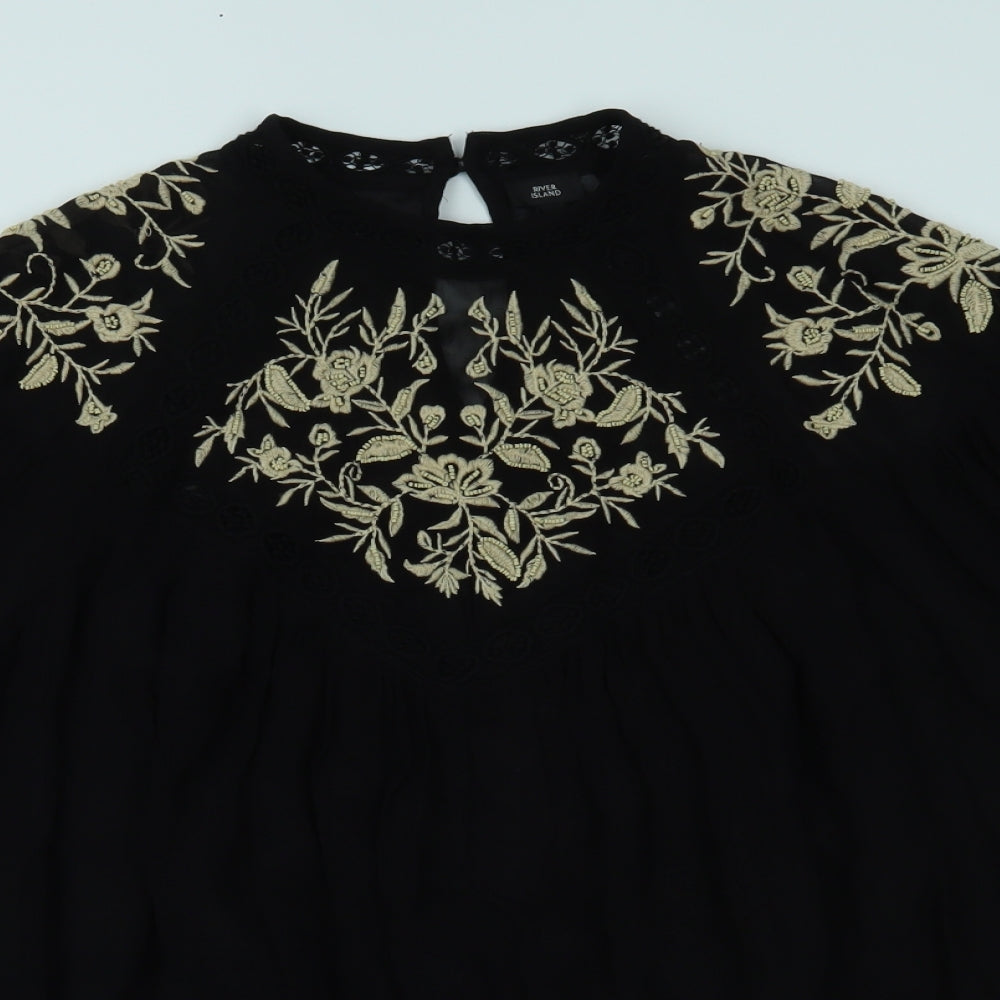 River Island Womens Black   Basic Blouse Size 12