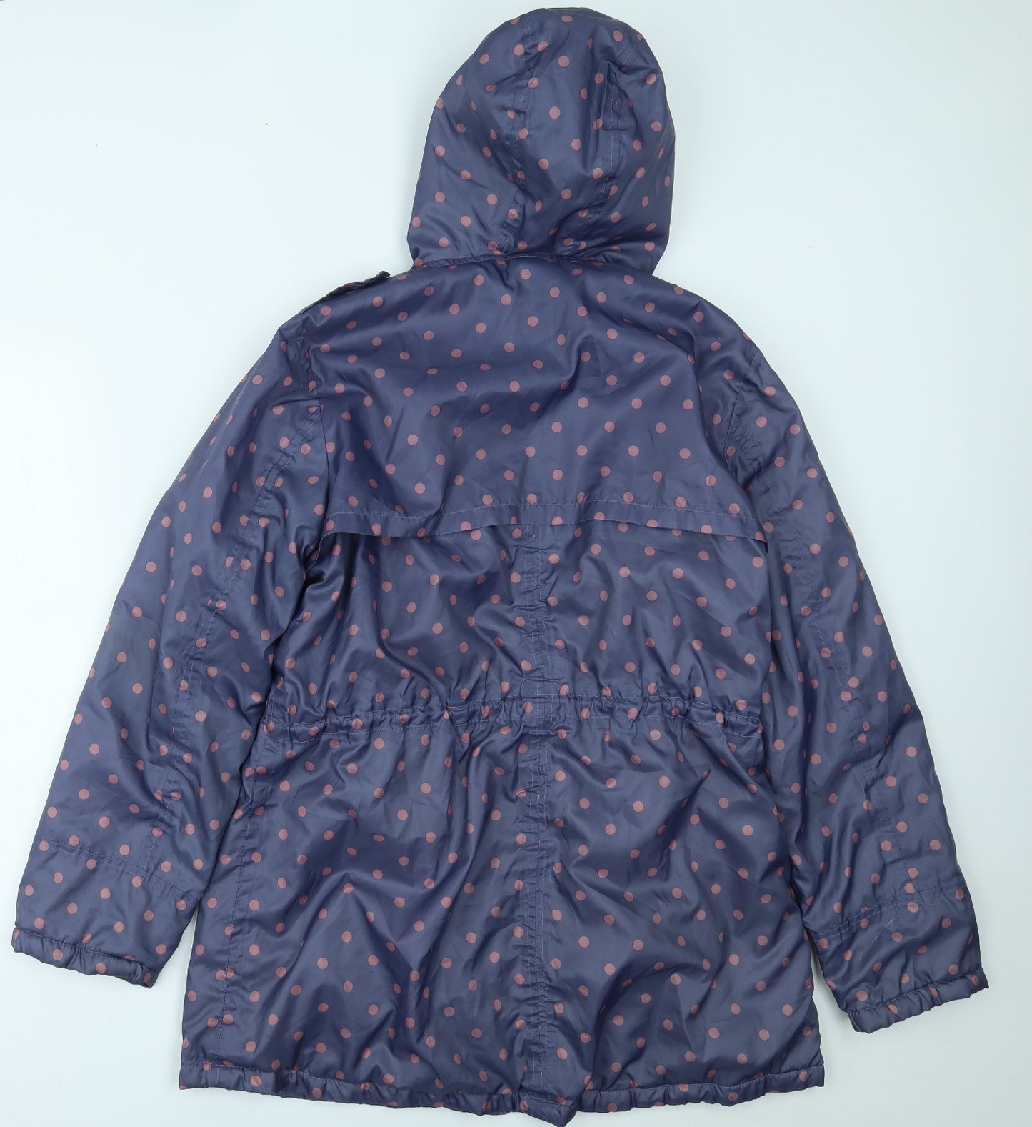 Cotton Traders Womens Purple Polka Dot  Rain Coat Coat Size 16