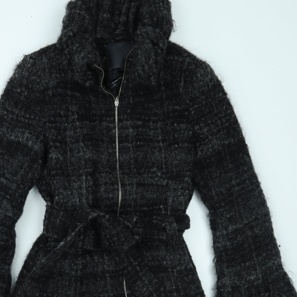 Zara Womens Black   Overcoat Coat Size S