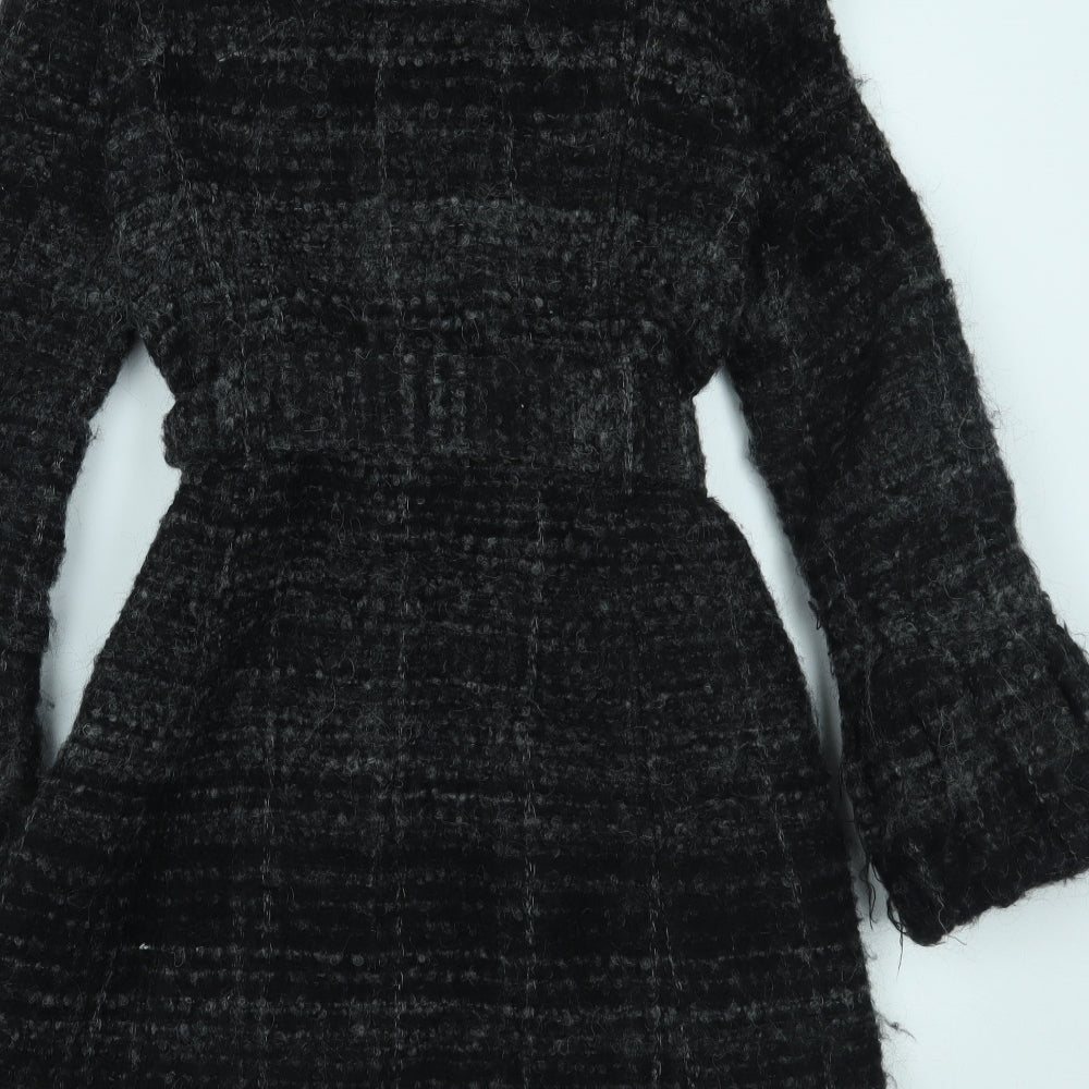Zara Womens Black   Overcoat Coat Size S