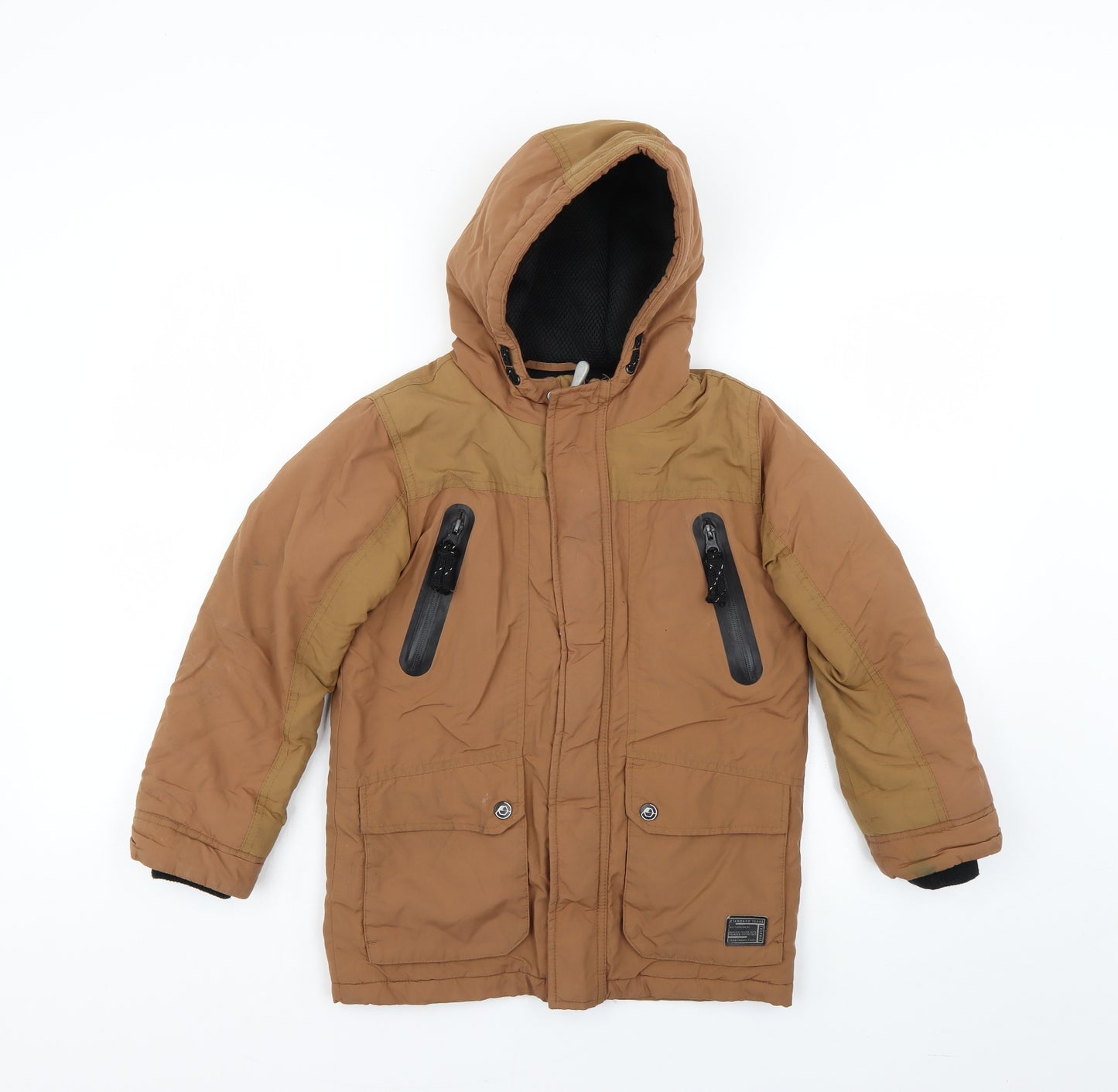 TU Boys Brown   Basic Coat Coat Size 7-8 Years