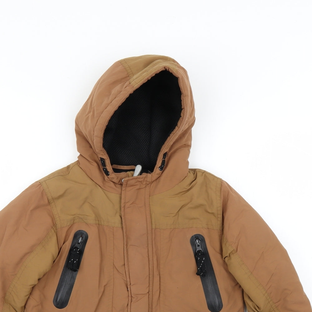 TU Boys Brown   Basic Coat Coat Size 7-8 Years