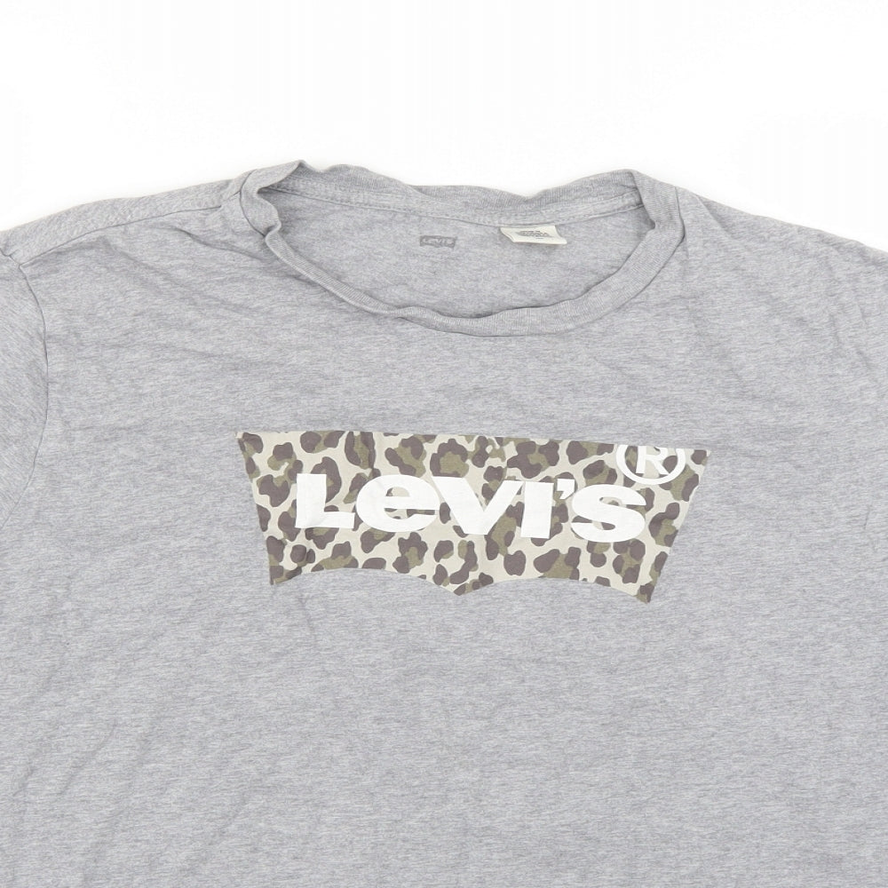 Womens Grey   Basic T-Shirt Size L