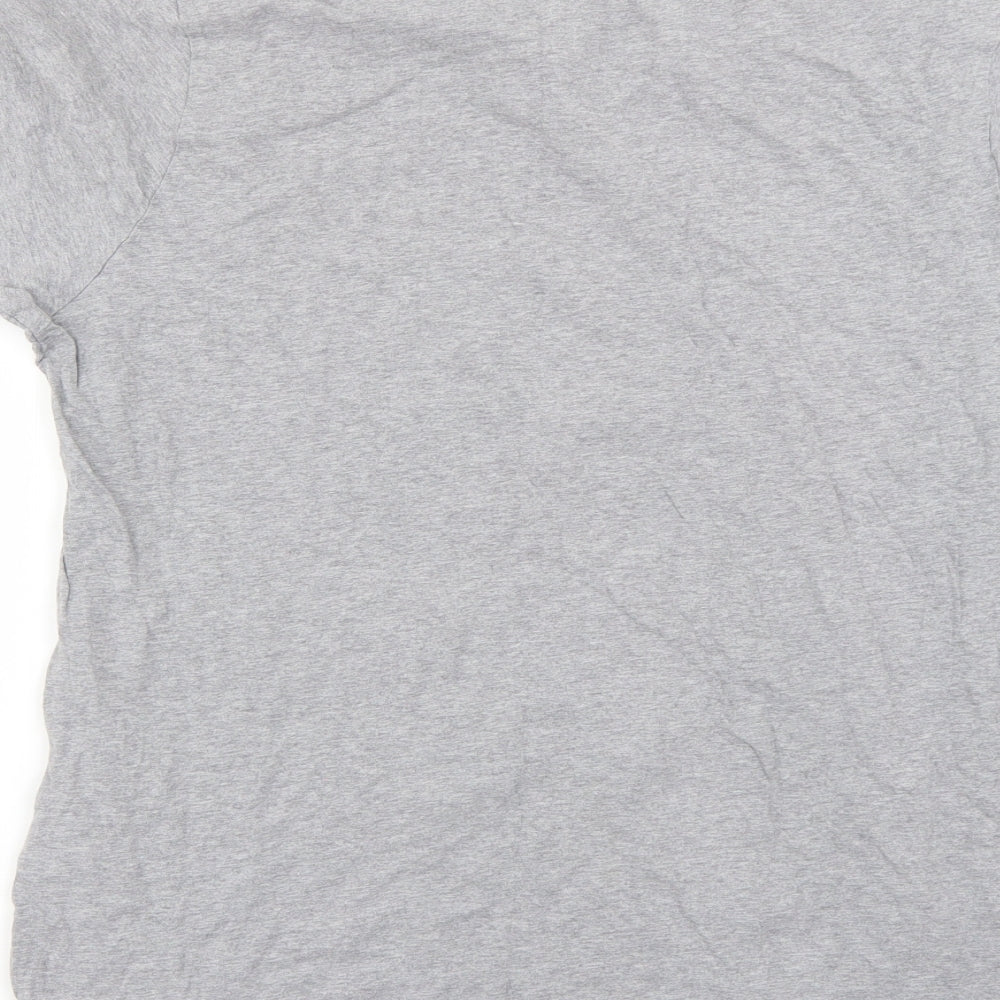 Womens Grey   Basic T-Shirt Size L