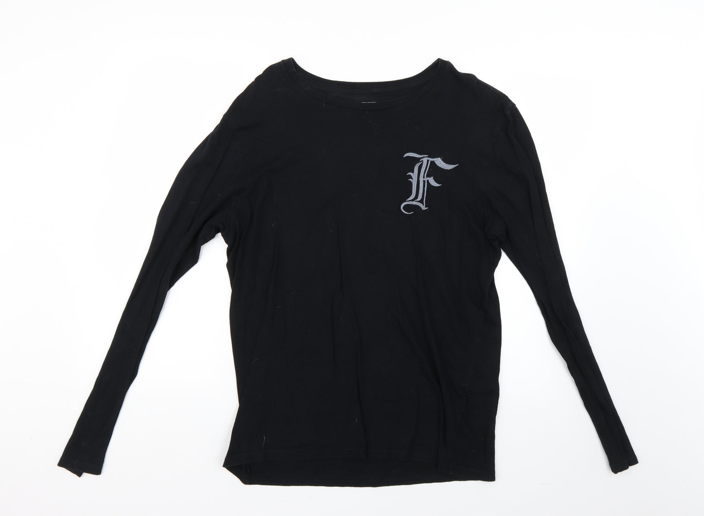 Firetrap Mens Black Geometric   T-Shirt Size L