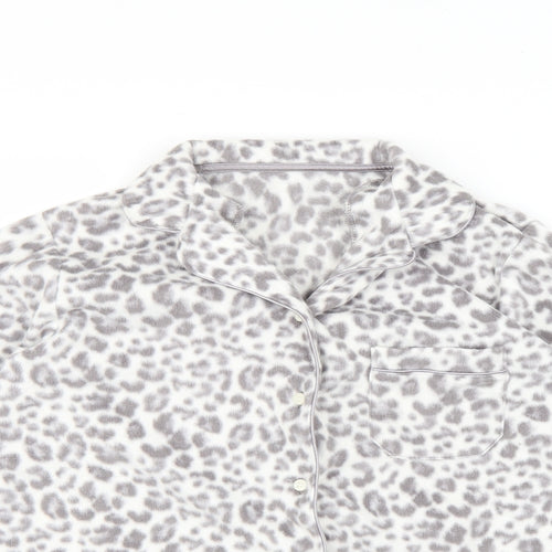 George Womens Grey Animal Print  Top Pyjama Top Size 10