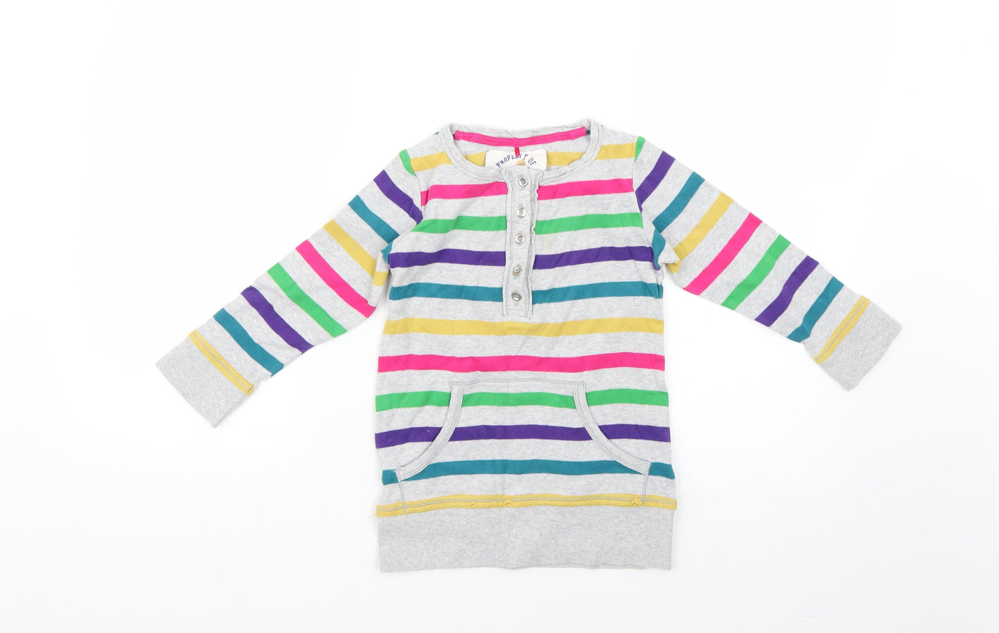 NEXT Girls Multicoloured Striped  Pullover Jumper Size 5 Years