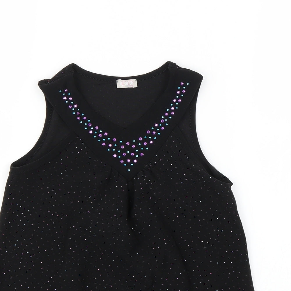 Matalan Girls Black   Basic Blouse Size 6-7 Years