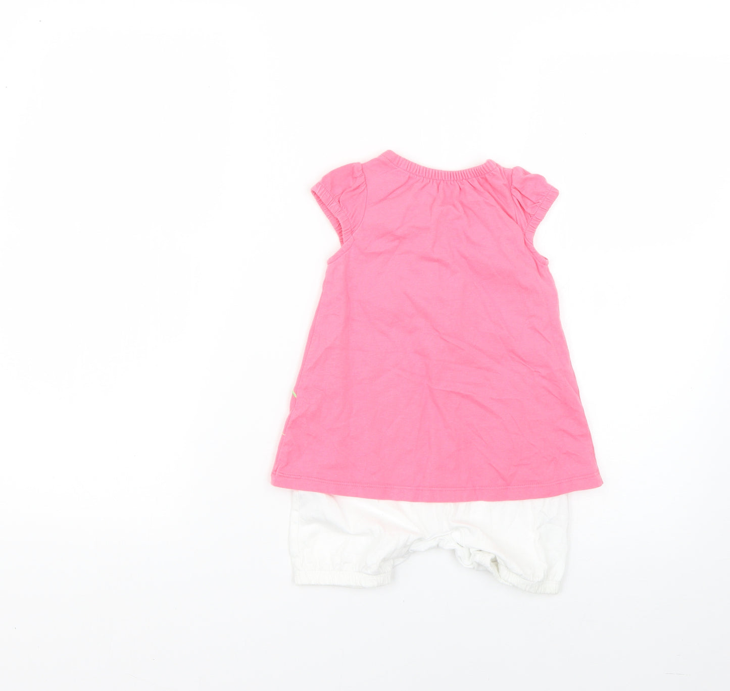 Nutmeg Baby Pink Geometric  Babygrow One-Piece Size 9-12 Months