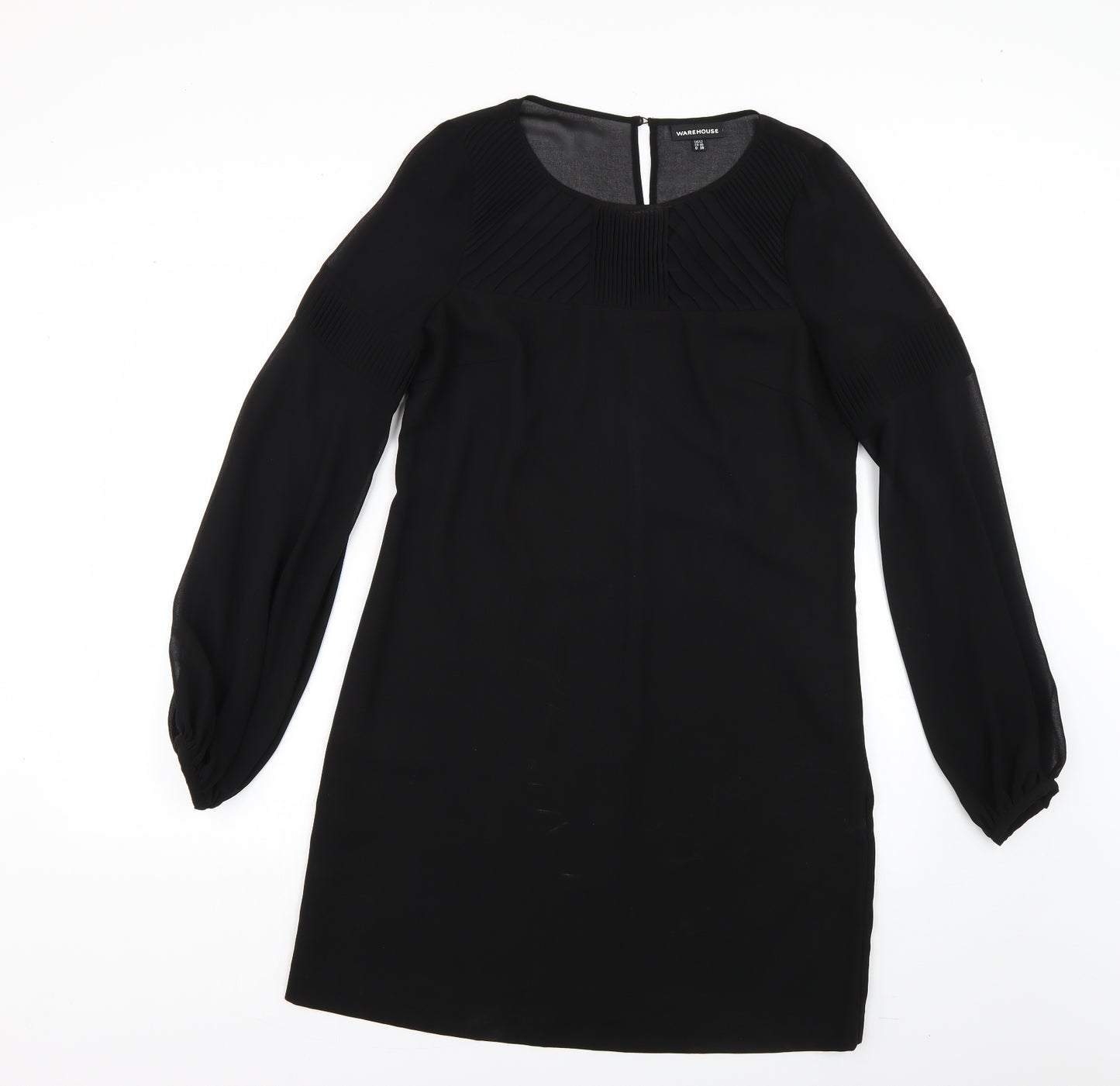 Warehouse Womens Black   Shirt Dress  Size 12