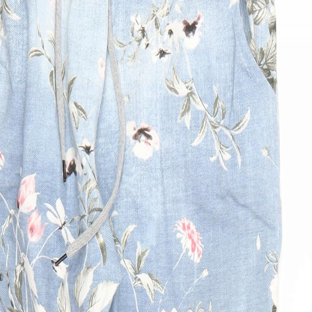 Preworn Womens Blue Floral  Jogger Trousers  L23 in