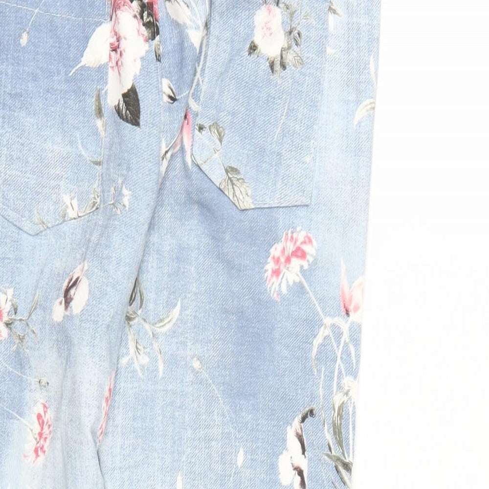 Preworn Womens Blue Floral  Jogger Trousers  L23 in
