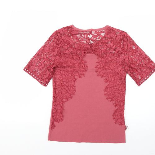 NEXT Womens Red   Basic Blouse Size 10