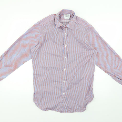 t m jewin Mens Multicoloured Striped   Dress Shirt Size 34