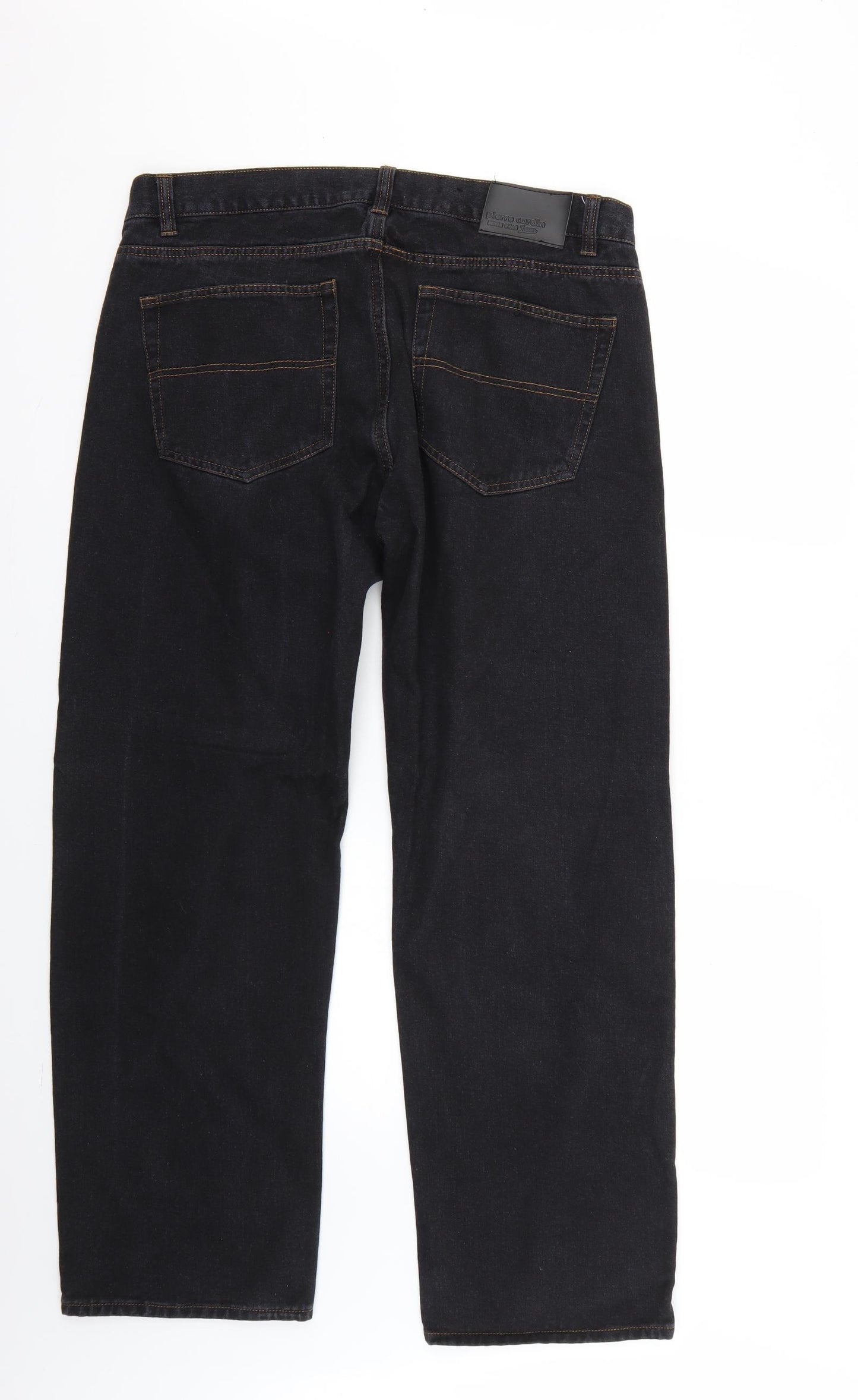 Pierre Cardin Mens Black   Straight Jeans Size 38 L28 in