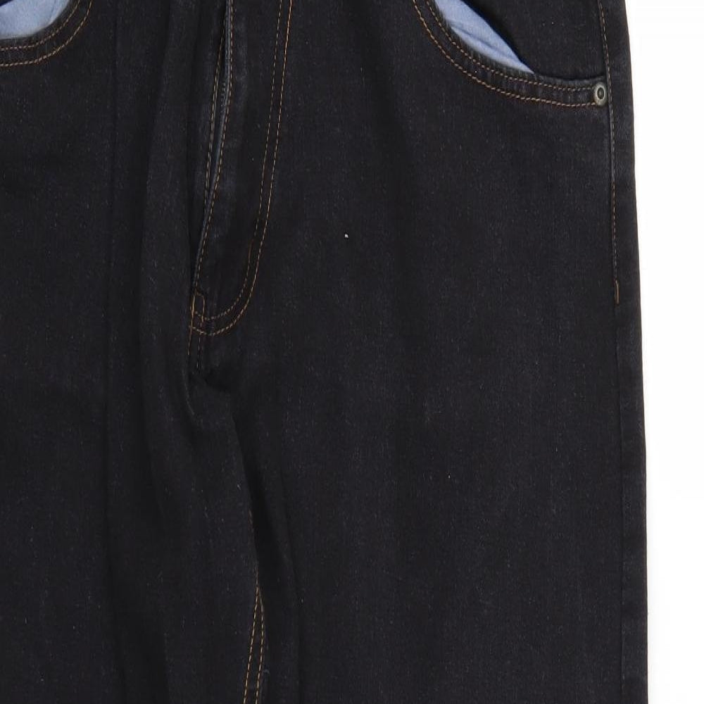 Pierre Cardin Mens Black   Straight Jeans Size 38 L28 in