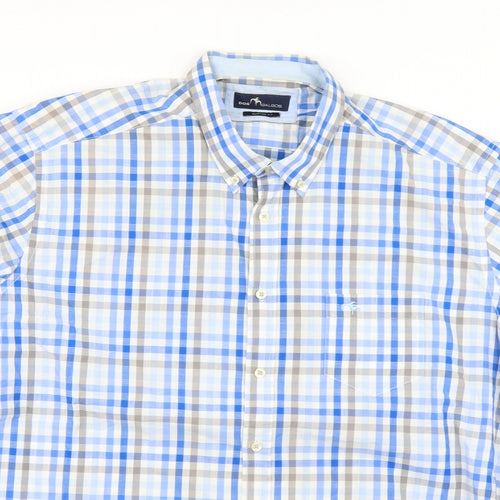 dos galgos Mens Blue Check   Dress Shirt