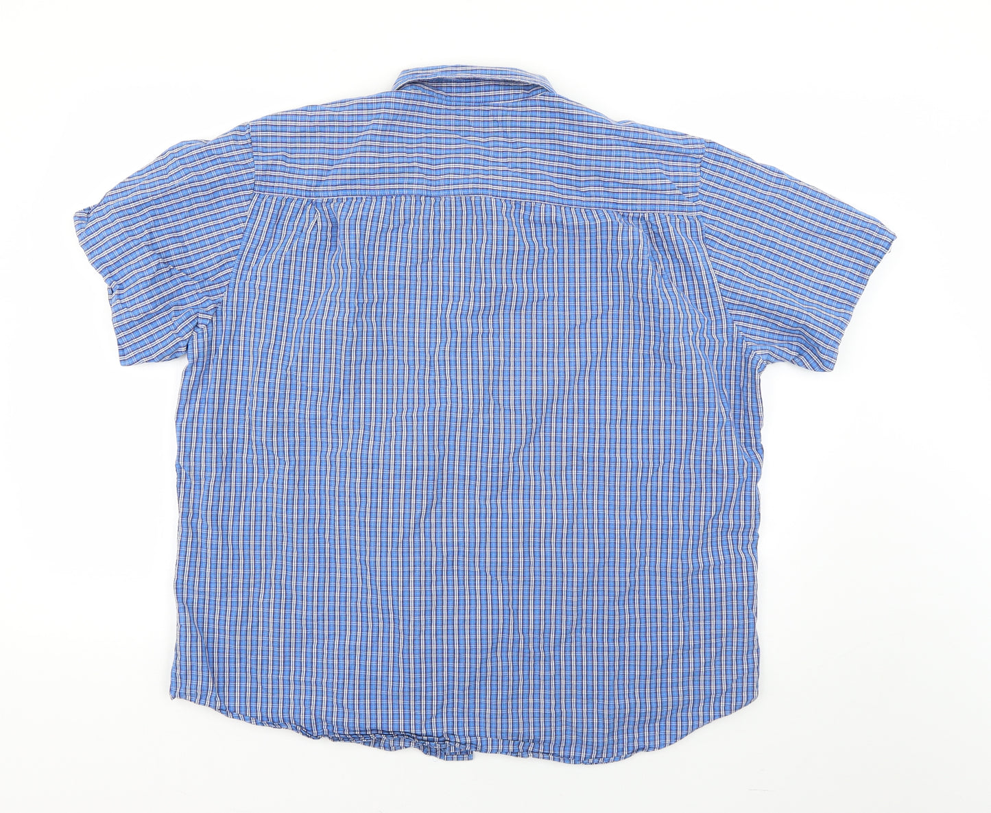 Lincoln Mens Blue Check   Dress Shirt Size XL