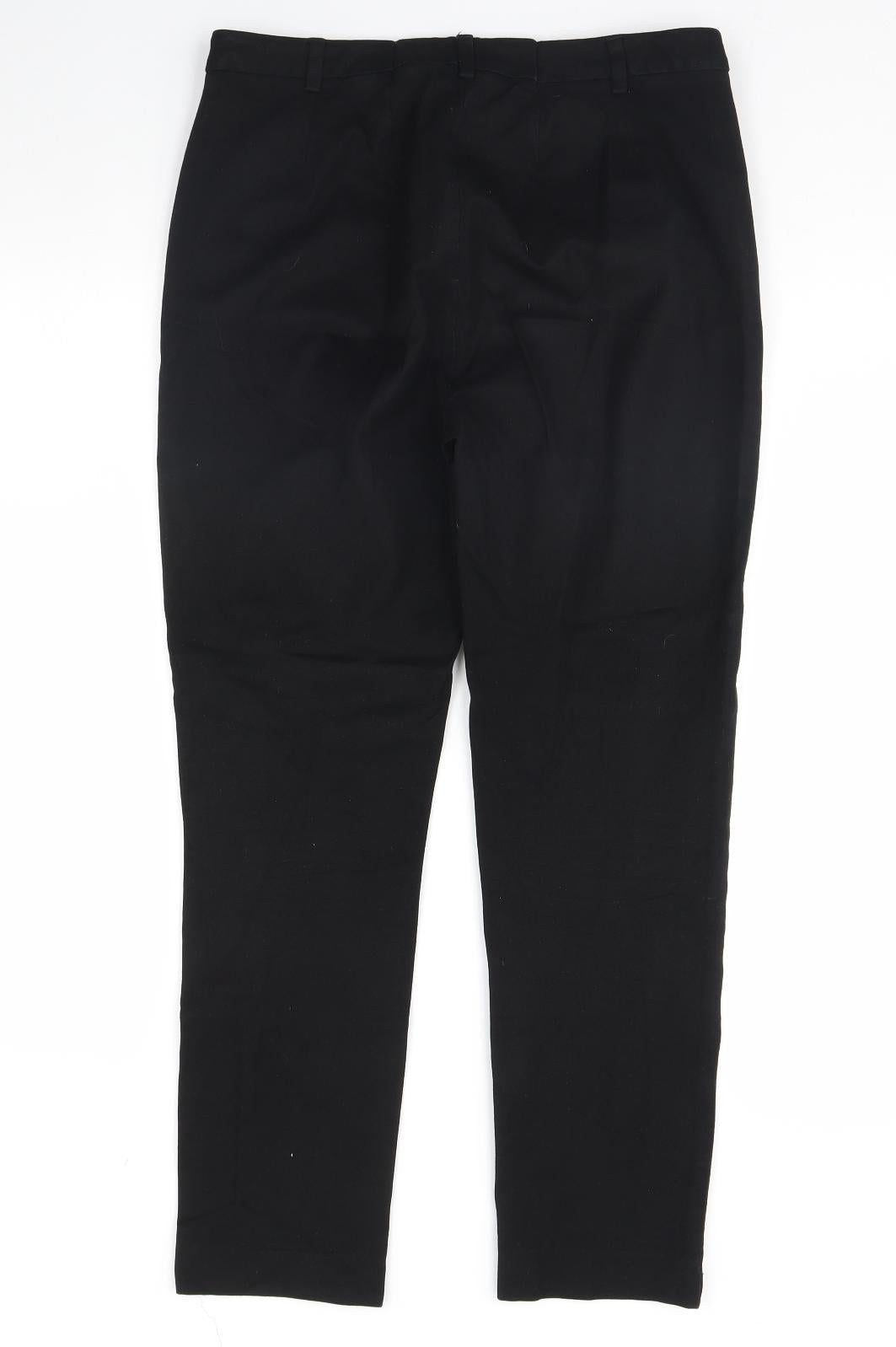 m&S Womens Black   Dress Pants Trousers Size 12 L28 in