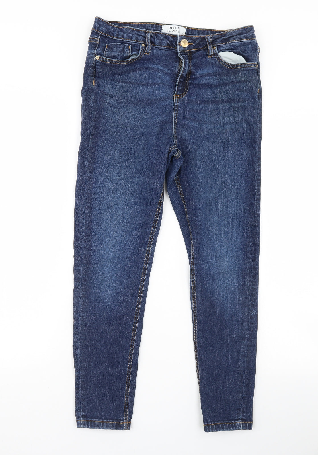 Miss Selfridge Womens Blue  Denim Skinny Jeans Size 12 L28 in