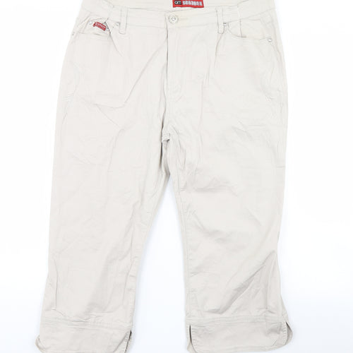 qit Womens Beige   Cropped Trousers Size 34 in L20 in