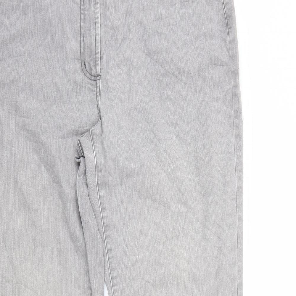 Vianni Womens Grey  Denim Bootcut Jeans Size 16 L34 in