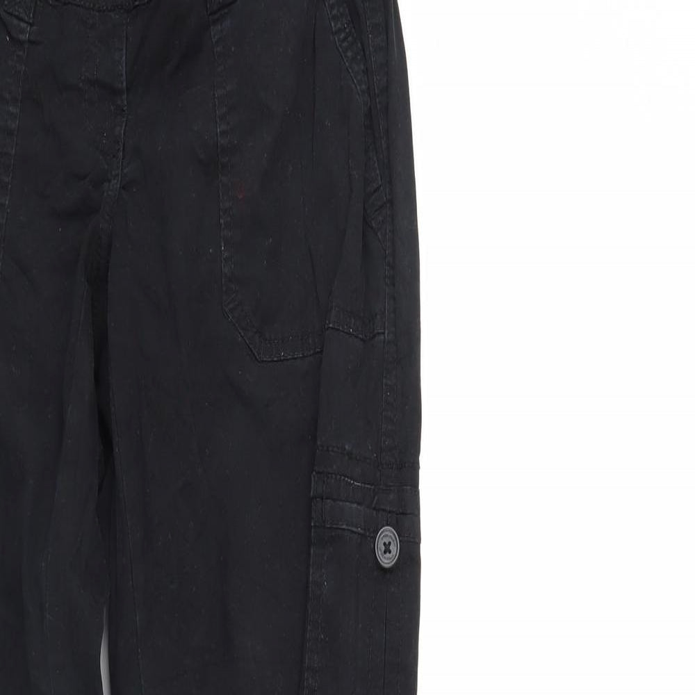 H&M Womens Black  Denim Straight Jeans Size 10 L30 in