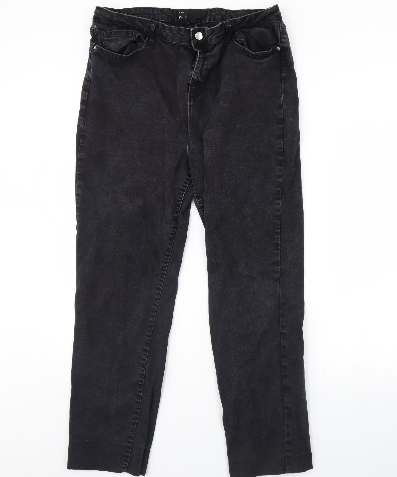 Very Womens Black  Denim Straight Jeans Size 20 L32 in