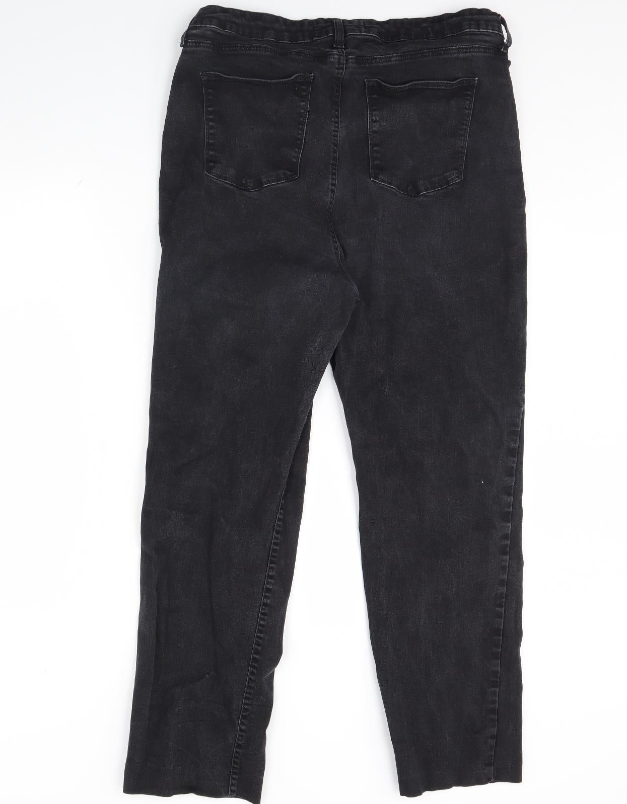 Very Womens Black  Denim Straight Jeans Size 20 L32 in