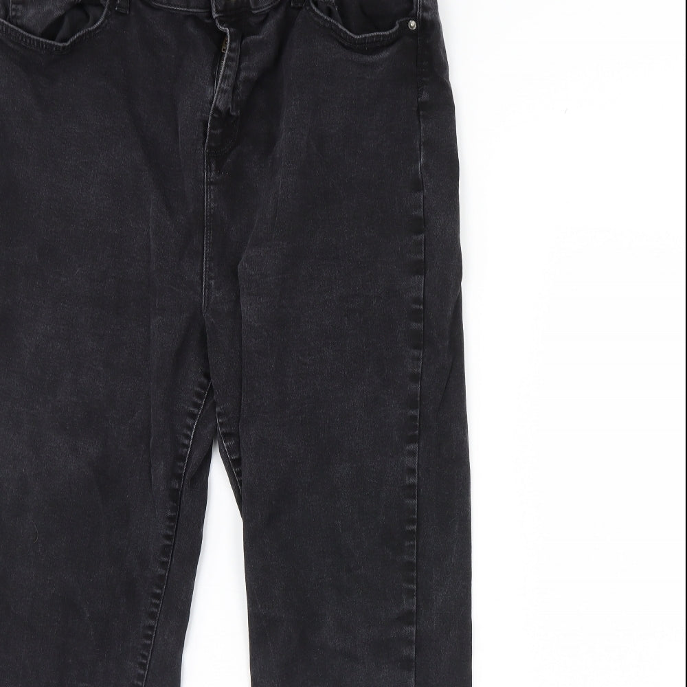 Very Womens Black  Denim Straight Jeans Size 20 L32 in