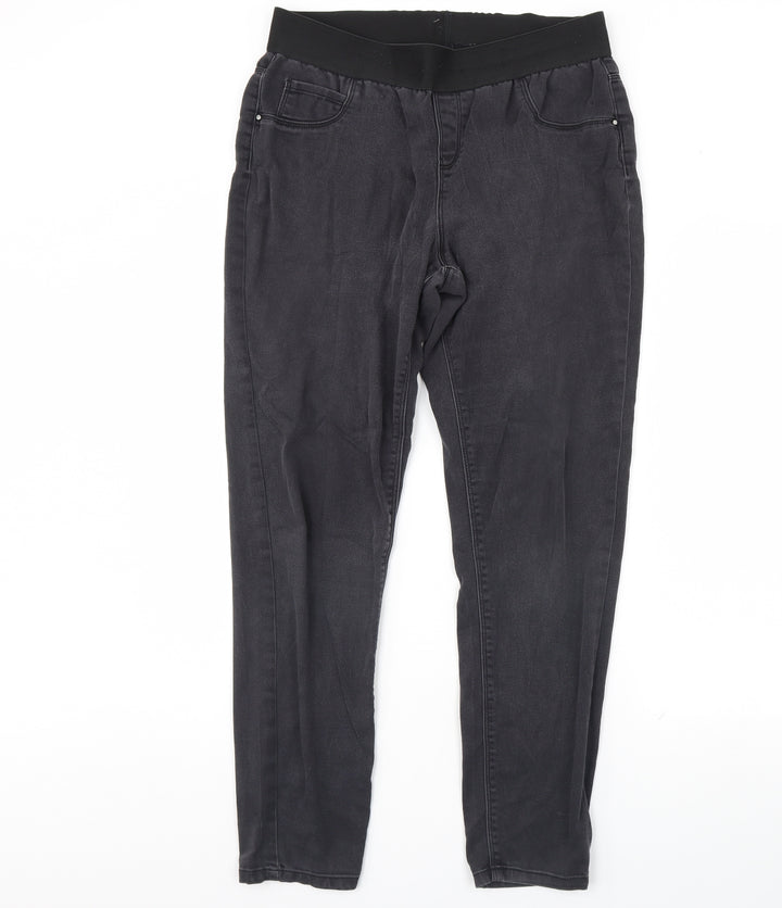 George Womens Black Denim Skinny Jeans Size 14 L29 in