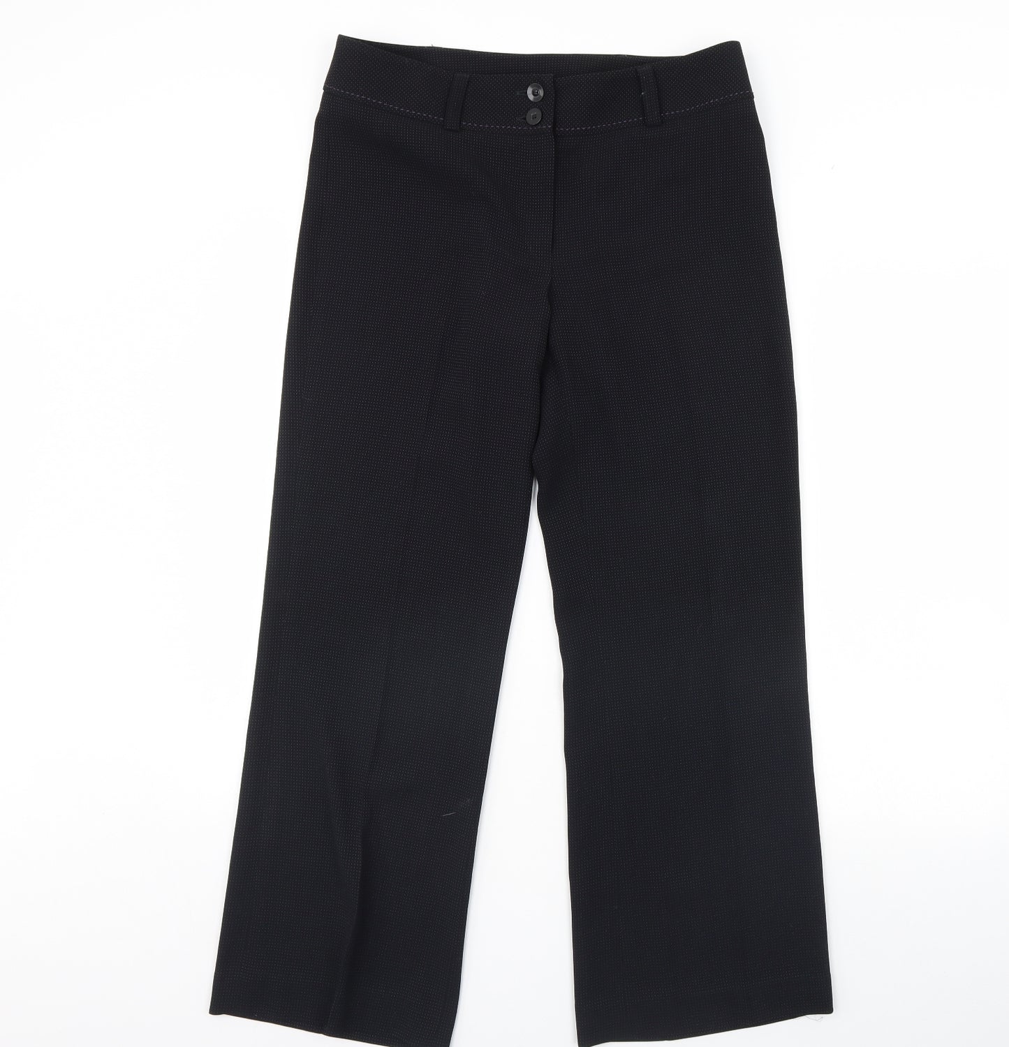 AMARANTO Womens Black Polka Dot  Trousers  Size 12 L31 in