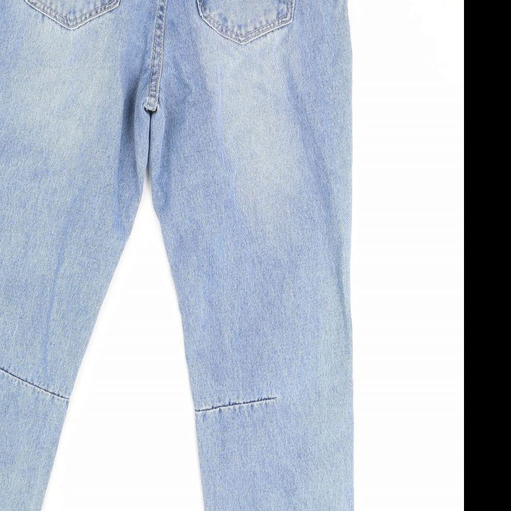 Momokrom Womens Blue  Denim Straight Jeans Size 10 L29 in