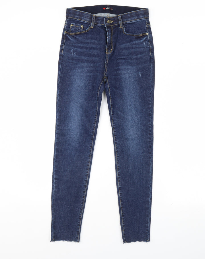 Howluk Womens Blue Denim Skinny Jeans Size M L28 in