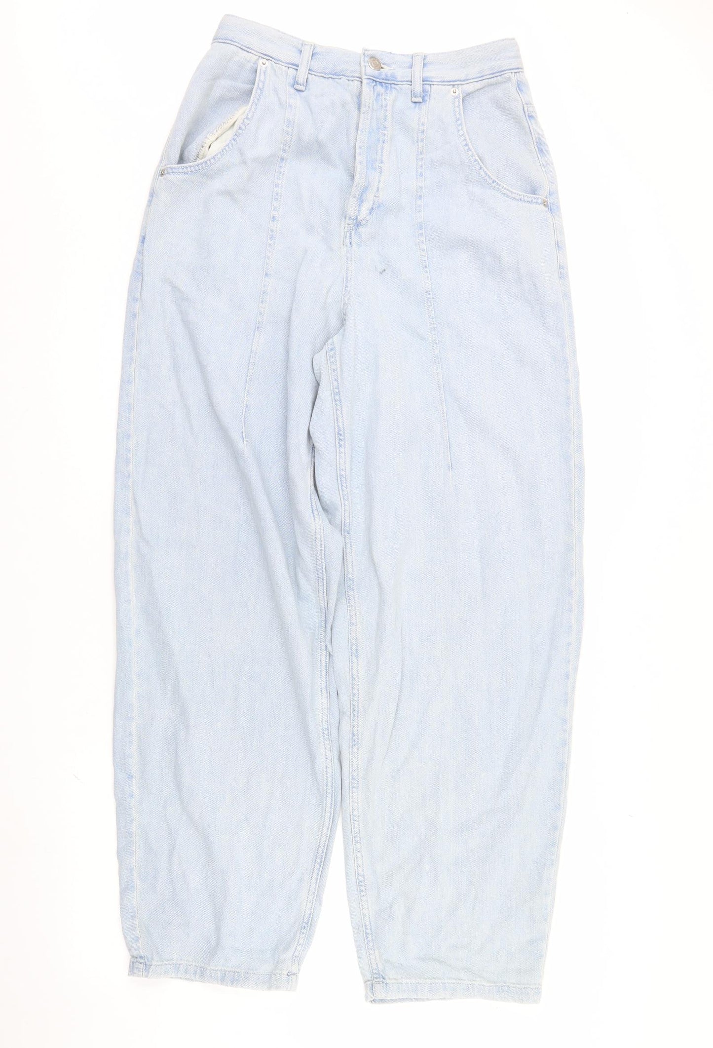 Topshop Womens Blue  Denim Straight Jeans Size 28 L32 in