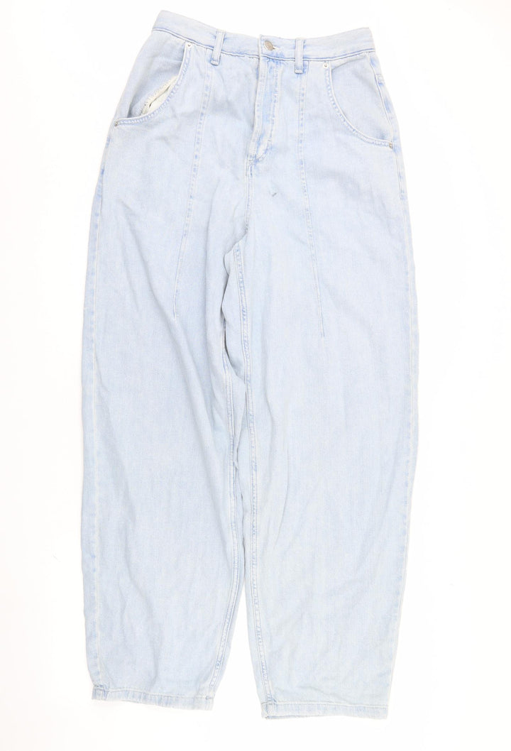 Topshop Womens Blue Denim Straight Jeans Size 28 L32 in