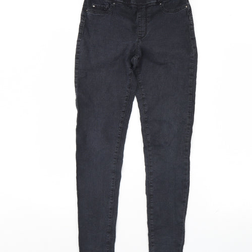 Denim & Co. Womens Black  Denim Skinny Jeans Size 12 L29 in